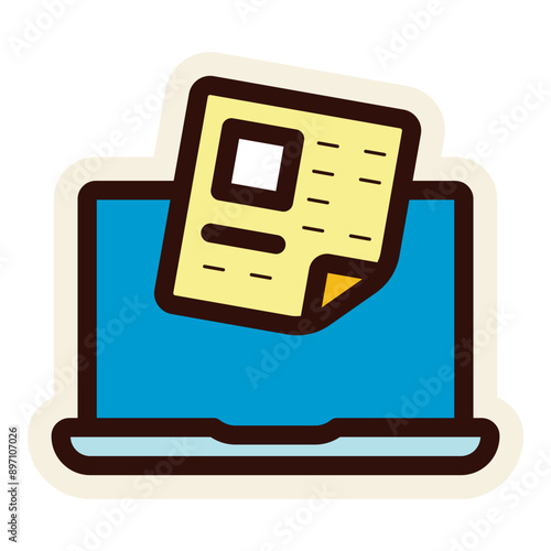 online article blog sticker
