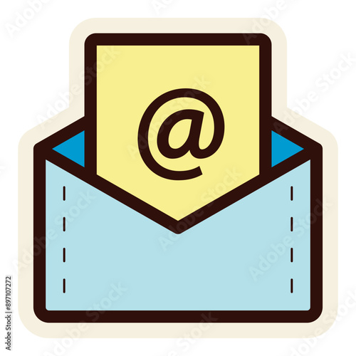 envelope letter email address sticker
