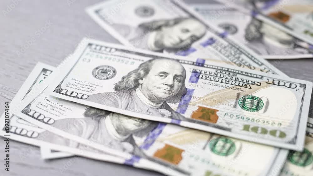 Close-up of money counting on isolated background. Dollar, finance and business crisis concept. Exchange, finance, economics, US dollar. Close-up of money counting on isolated background. Dollar, finance and business crisis concept. Exchange, finance, economics, US dollar.