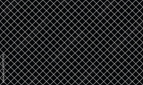 Black background with white grid lines diagonal. Vector Illustration