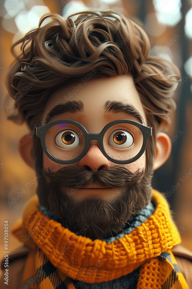 Portrait of a cute 3d man character 3d rendering Portrait of a cute 3d man character 3d rendering