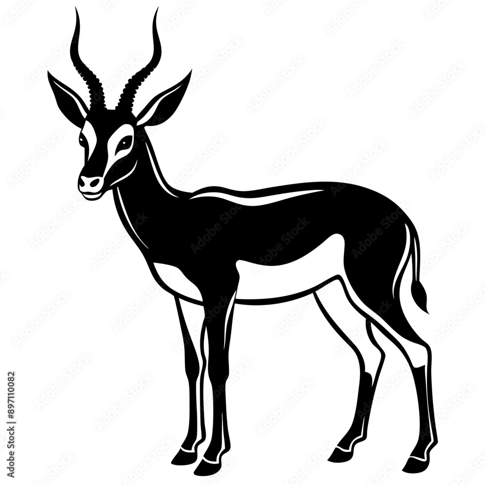 Fototapeta premium springbok vector art illustration vector illustration
