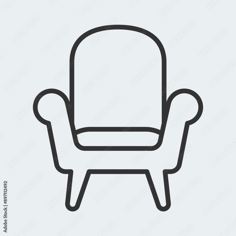 Armchair line icon vector design Armchair line icon vector design