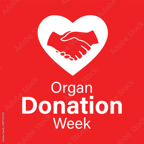 Organ donation week vector design and artwork. 2nd September. National organ donation day.