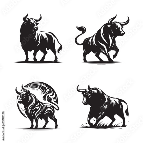 Cat Vector Art Black and White