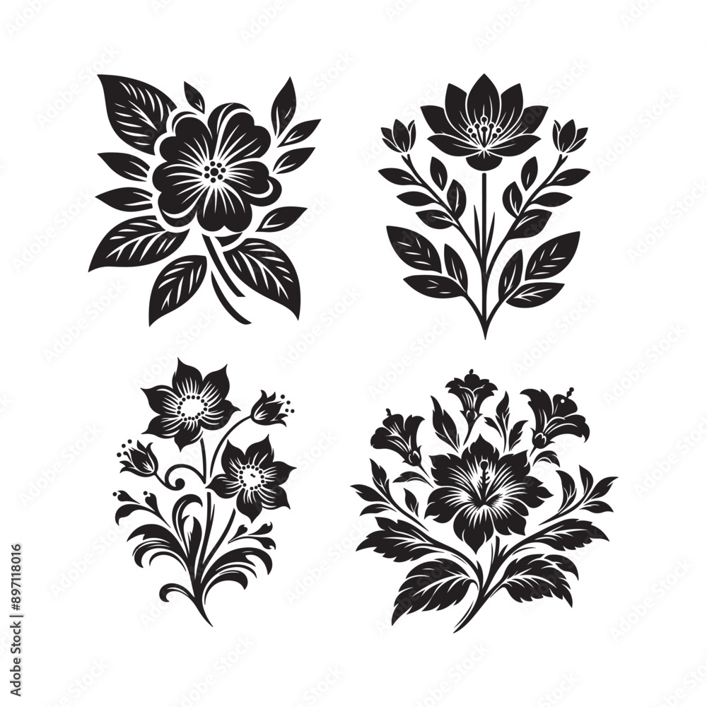 black and white flowers black and white flowers