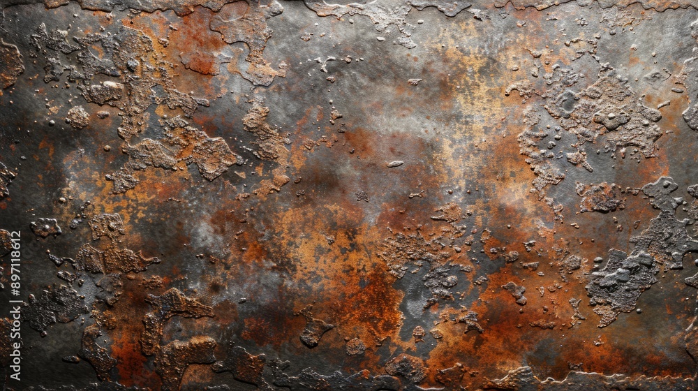 The corroded metal texture is enhanced by rust and oxidized patina, creating a weathered and aged appearance The corroded metal texture is enhanced by rust and oxidized patina, creating a weathered and aged appearance