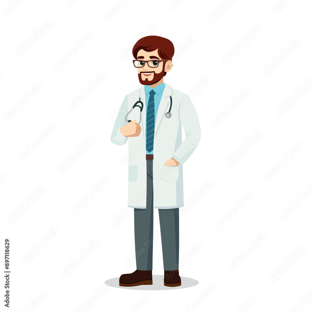 doctor vector cartoon illustration flat design doctor vector cartoon illustration flat design