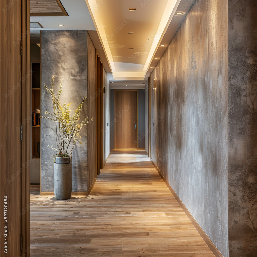 Fototapeta premium decoration and design in modern corridor