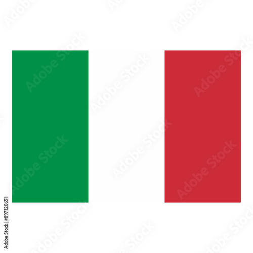 Italy flag vector illustration - Italy flag isolated on a white background  photo