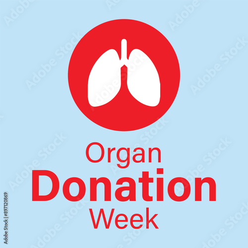 Organ donation week vector design and artwork. 2nd September. National organ donation day.