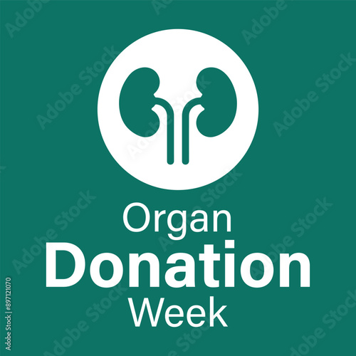 Organ donation week vector design and artwork. 2nd September. National organ donation day.