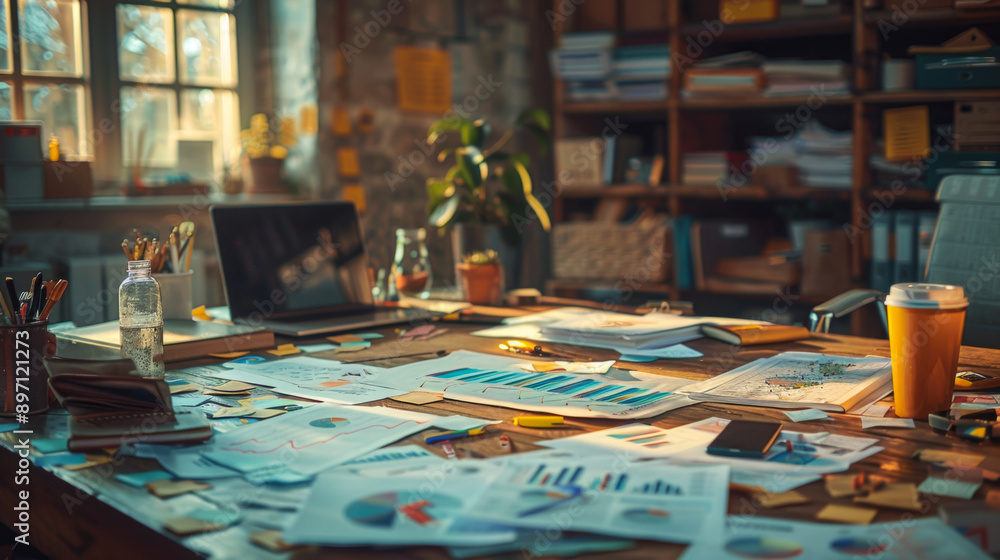 Analytical view on franchise failure cases. office environment with detailed charts and graphs Analytical view on franchise failure cases. office environment with detailed charts and graphs