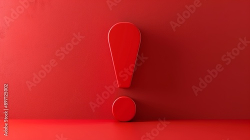 Icon of a red exclamation mark set against a vibrant red background, emphasizing urgency