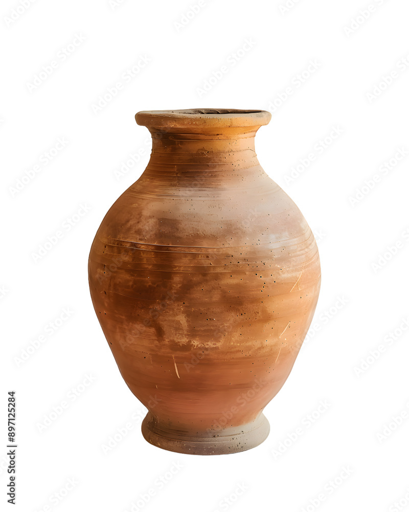 Simple ceramic clay vase without ornaments isolated on transparent background
Simple ceramic clay vase without ornaments isolated on transparent background