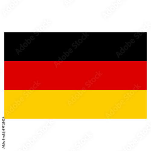 Germany flag waving vector illustration germany flag standard size isolated on white background 