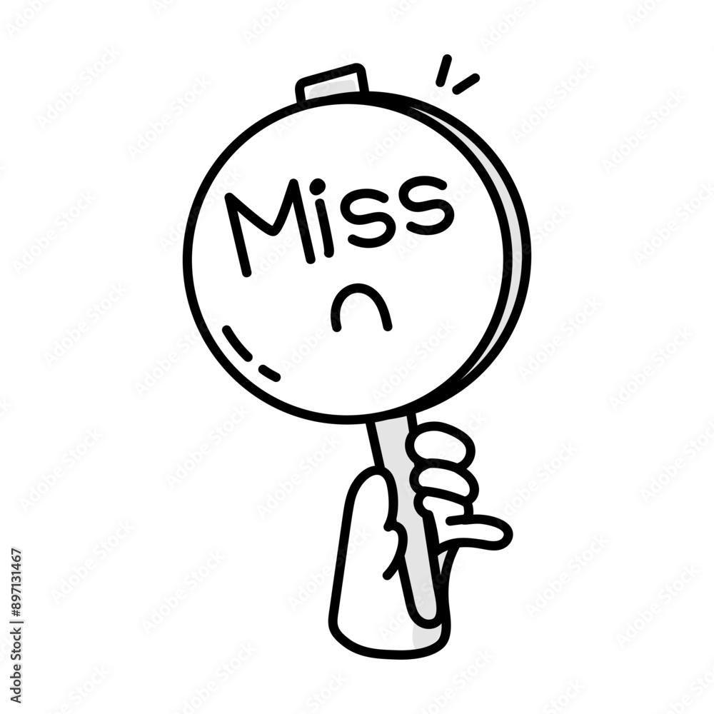 A doodle style icon of holding a missing sign
A doodle style icon of holding a missing sign