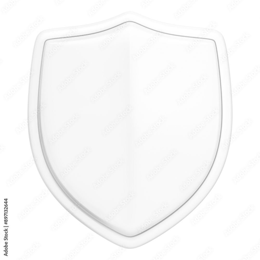 White shield png 3D element, transparent background White shield png 3D element, transparent background