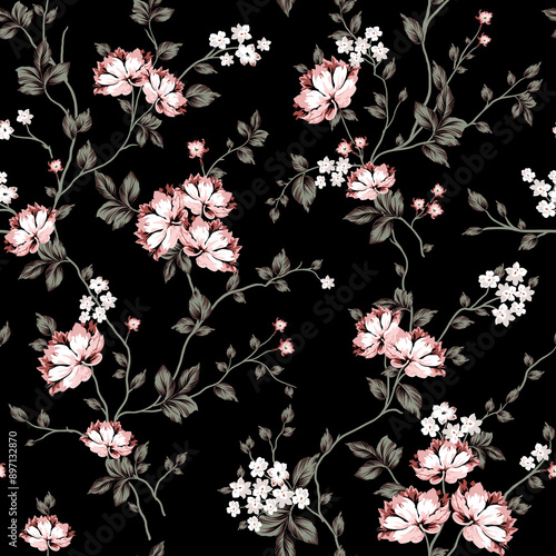 All Over Design Seamless Pattern Best Background Digital Print Textile