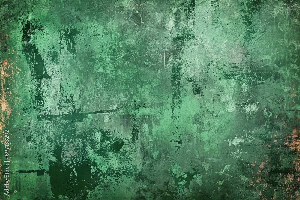 Obraz premium Abstract background wallpaper, Dark green watercolor texture with black swirls, in the style of a matte paper background. Banner abstract background of green emerald marble surface.