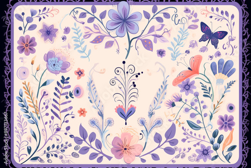 Cherry Blossom Whispers: Seamless Elegance Wildflower Wonderland: Repeatable Floral Art