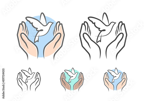 Hands Releasing Dove Logo