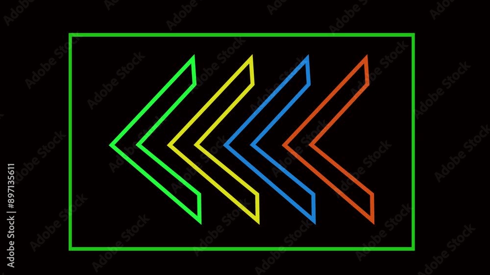 arrow direction on black background, arrow sign animation. arrow direction on black background, arrow sign animation.