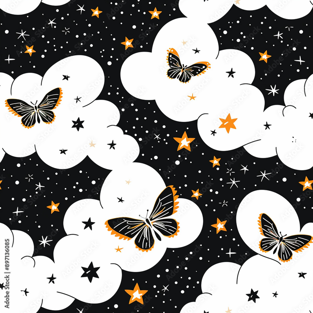 Butterflies and flowers and the sky Butterflies and flowers and the sky