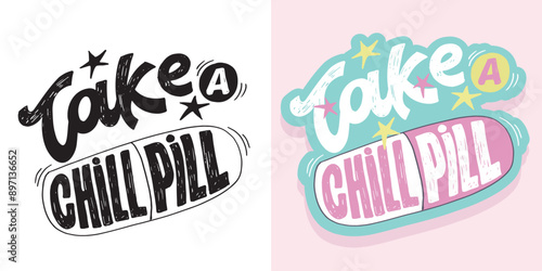 Cute hand drawn doodle lettering quote. Lettering for t-shirt design, mug print, bag print, clothes fashion. 100% hand drawn vector image.