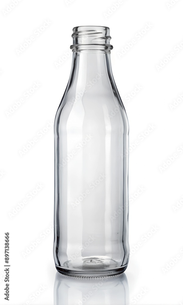 empty glass bottle isolated on white background empty glass bottle isolated on white background