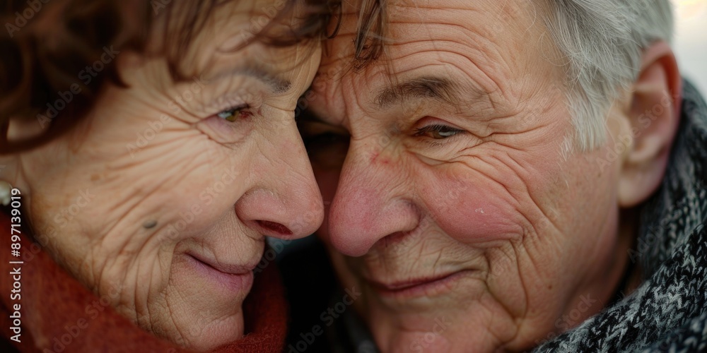 Two women in a close-up shot, showing their faces and expressions Two women in a close-up shot, showing their faces and expressions