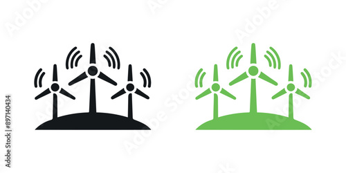 wind energy icon, green energy