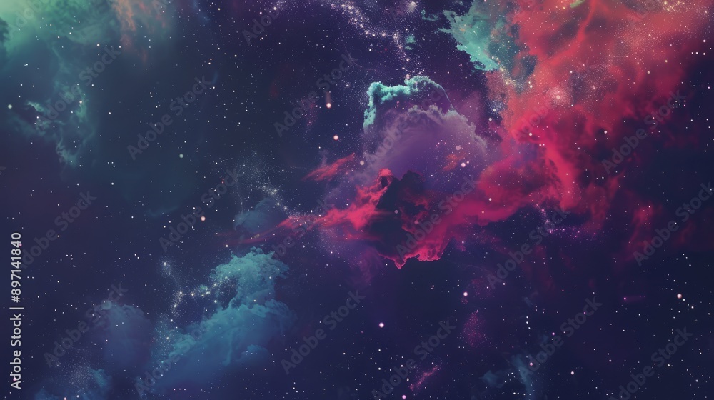 Fototapeta premium flowing digital pixel cloud in space texture, Flowing Digital pixel Cloud in space texture