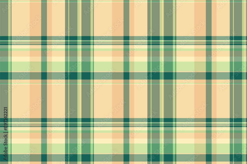 Obraz premium Herringbone background texture tartan, lined pattern plaid vector. Border fabric seamless check textile in pastel and amber colors.
