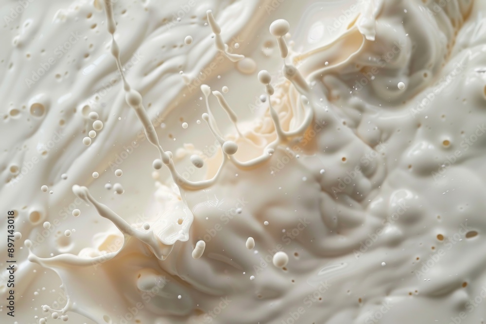 A detailed view of a bowl filled with creamy goodness, perfect for food photography or recipe illustrations A detailed view of a bowl filled with creamy goodness, perfect for food photography or recipe illustrations