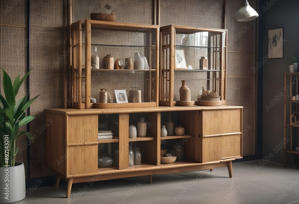 A modern wooden cabinet zen design A modern wooden cabinet zen design