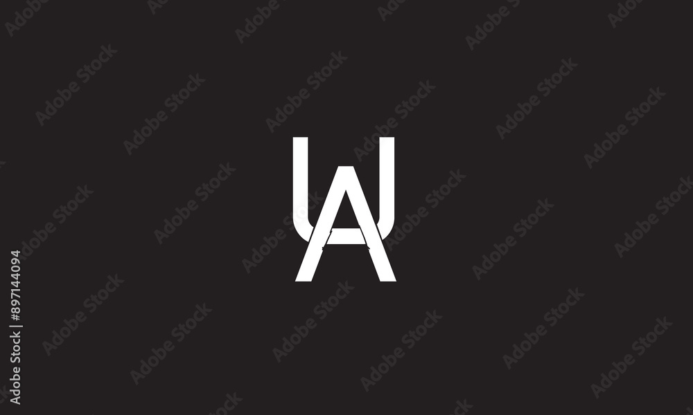 UA, AU, U, A Abstract Letters Logo Monogram UA, AU, U, A Abstract Letters Logo Monogram