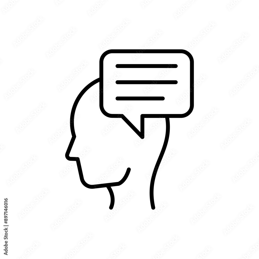 Opinion outline icons, minimalist vector illustration ,simple transparent graphic element .Isolated on white background Opinion outline icons, minimalist vector illustration ,simple transparent graphic element .Isolated on white background