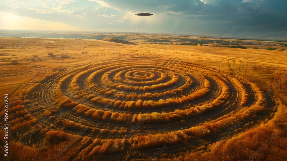 Mystifying Crop Circles A Celestial Encounter in the Vast Expanse Mystifying Crop Circles A Celestial Encounter in the Vast Expanse