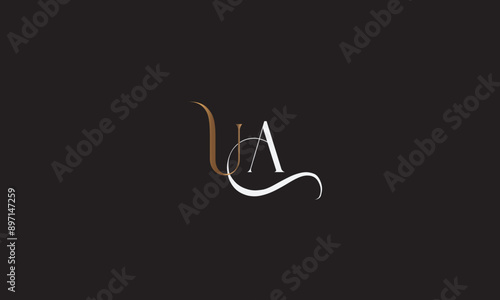 UA, AU, U, A Abstract Letters Logo Monogram	