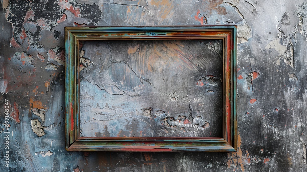 Naklejka premium Wooden picture frame, rectangle, Length to width ratio