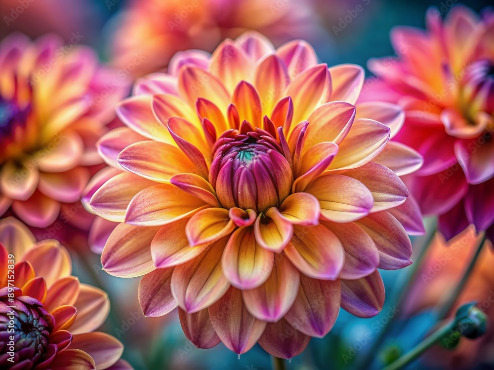 Vibrant flower blooms in stunning macro detail, showcasing rich colors and intricate textures, with delicate petals and stamens illuminated against a soft, blurred background. Vibrant flower blooms in stunning macro detail, showcasing rich colors and intricate textures, with delicate petals and stamens illuminated against a soft, blurred background.