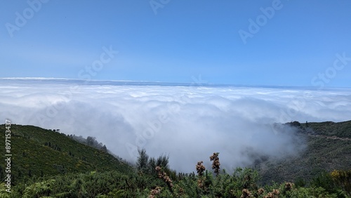 clouds over mountains