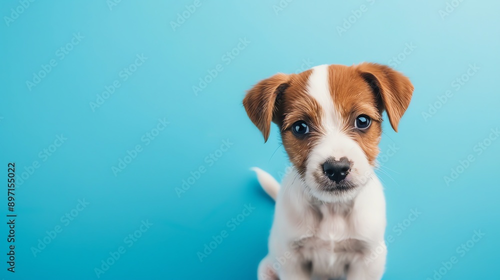 A cute puppy looking at the camera. A cute puppy looking at the camera.
