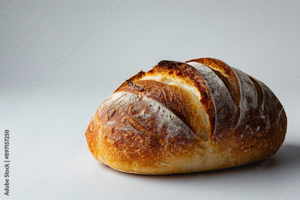 AI generated image loaf of bread isolated on white color background generative ai AI generated image loaf of bread isolated on white color background generative ai