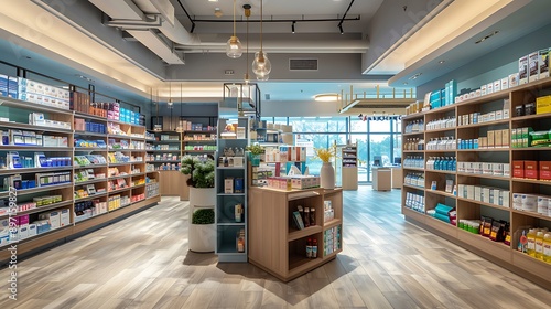 Contemporary hospital gift shop with stylish displays and a variety of products