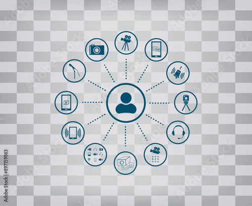 Vector icon on gray background with gradient