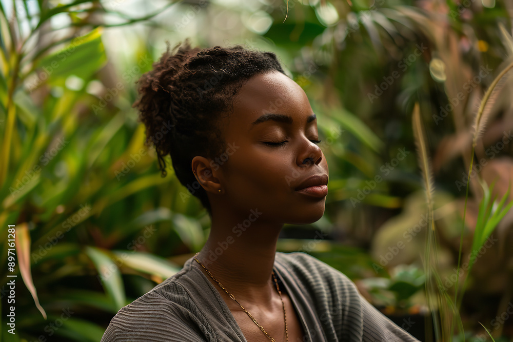 Meditative Solitude in a Lush Garden - Experiencing Perfect Stillness Meditative Solitude in a Lush Garden - Experiencing Perfect Stillness