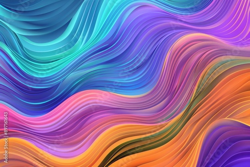 Wallpaper Mural distorted multicolored pastel rainbow - colorful abstract and trippy wallpaper background design. Beautiful simple AI generated image in 4K, unique. Torontodigital.ca