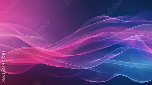 Wallpaper Mural Vibrant and dynamic abstract background featuring flowing pink and blue waves Torontodigital.ca